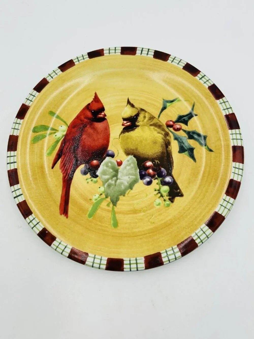 Lenox WINTER GREETINGS Everyday Red Bird Design 8.5